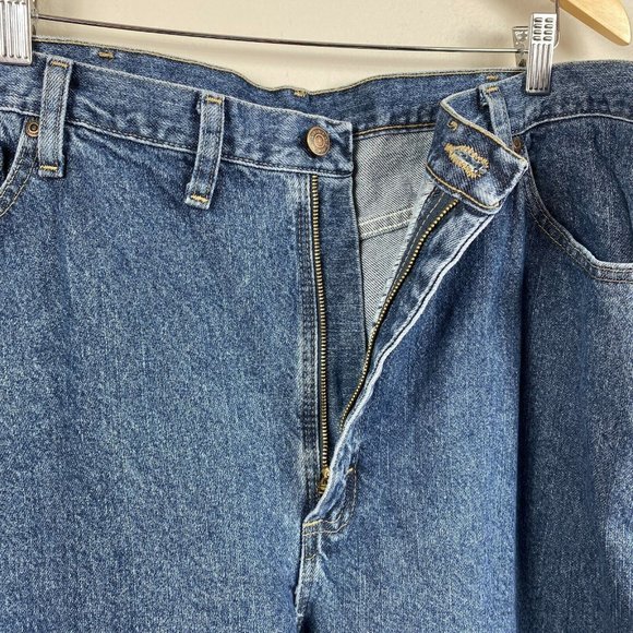 Wrangler Jeans 44 x 32 Regular Fit Medium Dark Wash Denim Straight Leg - Picture 5 of 11